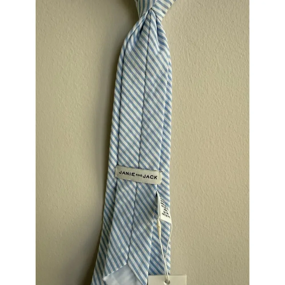 NWT Boys Blue and White Striped Tie